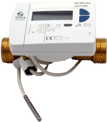 Produktbild: ALLMESS DITECH Ultraschall-W&auml;rmez&auml;hler Funk-Neu G1x130mm, OMS Qp 2,5 m3/h