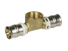 Produktbild: ALPEX F50 PROFI Übergangs-T-Stück mit IG 16 mm x 1/2" IG x 16 mm, Messing 