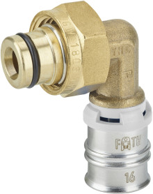 Produktbild: ALPEX &Uuml;bergangswinkel 16 mm x G1/2" Fix Anschluss Uni, Messing