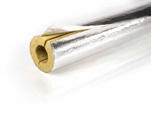 Produktbild: Alu Mineralfaserschalen, Steinwolle alukaschiert  Rohr 22mm/20mm  Dämmstärke 