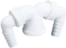 Produktbild: DALLMER Waschger&auml;te-Doppelanschluss 1 1/2" f&uuml;r Anschluss zwei Waschger&auml;te an Siphon