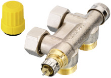 Produktbild: DANFOSS Anschlussarmatur VHS-UN Heizk&ouml;rper R 1/2, Eck, vernickelt