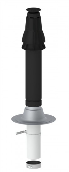 Produktbild: De Dietrich/Remeha Alu-Grundbausatz RUD1 DN 80/125 FLachdach, anthrazit