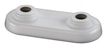 Produktbild: SIMPLEX PVC-Doppelrosette zu Ventil-HK Abstand 50 mm, flache Ausführung 