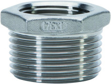 Produktbild: Edelstahl Reduziernippel 6-kant V4A / G316 3/4" x 1/2" I/A