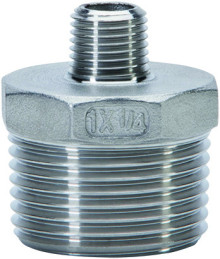 Produktbild: Edelstahl Reduziernippel  V4A / G316  3/4" x 1/2" A/A