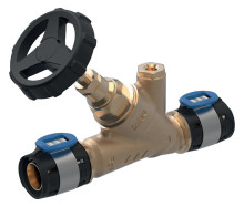 Produktbild: GEBERIT 619830001 FlowFit Schrägsitz-Absperrventil 16 mm, Rotguss
