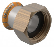 Produktbild: GEBERIT 45032 MAPRESS Edelstahl Therm Übergang mit Überwurfmutter d 15 x 3/4"