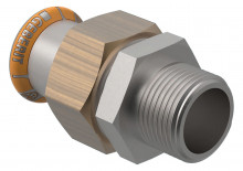 Produktbild: GEBERIT 45430 MAPRESS Edelstahl Therm Übergangsverschraubung AG d 15 x 1/2"