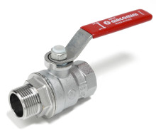 Produktbild: Giacomini R854 Kugelhahn mit Hebelgriff PN 35, 100%  Durchgang 1/2" IG/AG  