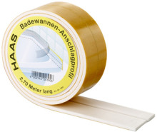 Produktbild: HAAS Badewannen-Anschlagprofil aus PE-Schaum 3300 x 50 x 4 mm, per Rolle