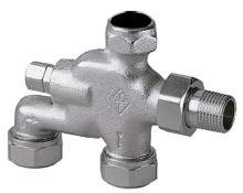 Produktbild: HEIMEIER E-Z Verteiler 3/4"AG, DN 15 f&uuml;r Einrohr- und Zweirohr-Heizungsanlag