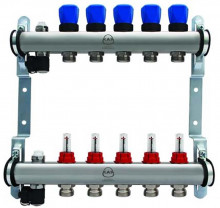 Produktbild: KAN-therm Heizkreisverteiler lang, ES 5 fach HK, 340 mm, M30x1.5, Durchflussanz.