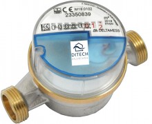 Produktbild: Wohnungswasserzähler AP-FUNK Q3 2.5, 1/2" x 80mm, Kaltwasser 
