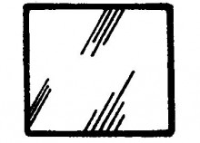 Produktbild: Kristallspiegel, rechteckig 600 x 600 mm 