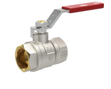 Produktbild: Kugelhahn mit rotem Hebelgriff PN 30 1/2" IG/IG