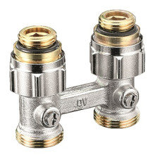 Produktbild: OVENTROP Zweirohr-Hahnblock Multiflex F Durchgangsform  DN15 1/2" AG x 3/4" AG