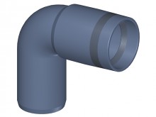 Produktbild: Poloplast 102104 POLO-KAL XS Bogen PKXB 87,5&deg; DN 32 
