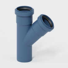 Produktbild: POLOPLAST POLO-KAL NG-Einfach-Abzweig PKEA 45&deg;, DN 50/50 