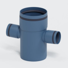 Produktbild: Poloplast 102255 POLO-KAL XS Doppelabzweig PKXDA 87,5&deg; DN 110 / 50