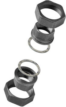 Produktbild: Pumpenverschraubung per Satz G 1 1/2" x Rp 1", schwarz Paar  