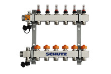 Produktbild: SCHÜTZ Dynamischer Heizkreisverteiler 6 Heizkreise, 370 mm, edelstahl