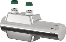 Produktbild: Simplex Ventilhahnblock VARIODESIGN Einrohr mit Th.-Kopf TC-D1 und Blende, chrom