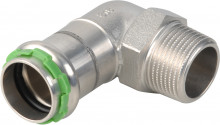 Produktbild: SudoPress Edelstahl Übergangswinkel VCE 092 G d 15 x 1/2 AG 90° mit EPDM O-Ring