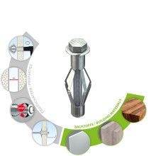 Produktbild: TOX Metall-Hohlraumdübel Acrobat 8 x 68 mm, (25 Stück)