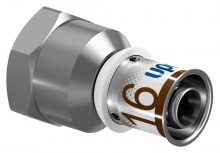 Produktbild: UPONOR S-Press PLUS Übergangsmuffe 16 mm x 1/2"IG, aus Messing verzinnt 