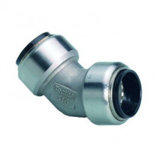 Produktbild: VSH Tectite Steck-Fitting Bogen Edelstahl 15 mm 45&deg; IG/IG l&ouml;sbar 4755071