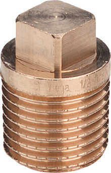 Produktbild: Viega Rotguss Stopfen 3291 1/2" AG ohne Rand mit Vierkant