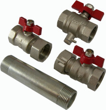 Produktbild: ALLMESS DITECH Einbausatz-Neu G3/4 (G1)x130mm + 2 Kugelhahnverschr.