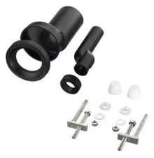Produktbild: comfort-PE-Wand-WC-Anschlussgarnitur etagiert DN90/110 mit Deckkappen weiß
