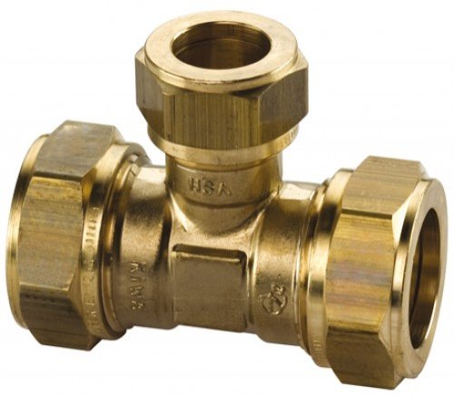 Klemmverschraubung T-Stück 28 Mm - DVGW Zertifiziert Für Heizung, Wasser, Solar